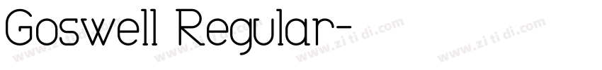 Goswell Regular字体转换